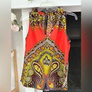 Renee C. Printed Tank Blouse (S)